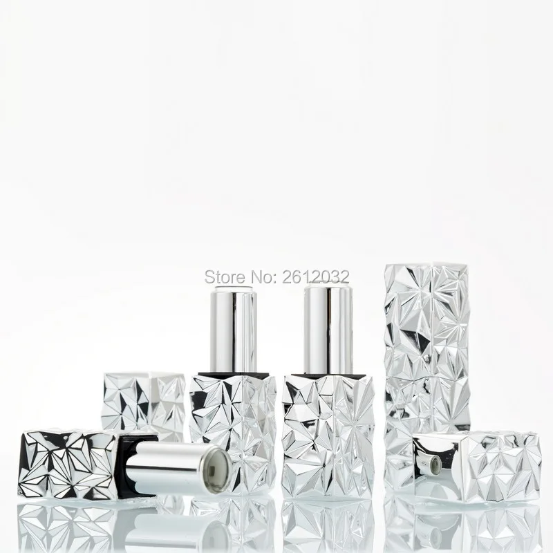 Серебряная пустая Магнитная застежка туба для губной помады высококачественный