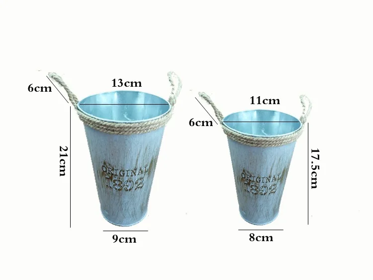 1 шт. новая Цветочная бочонок Корзина вазы оловянные горшки винтажный