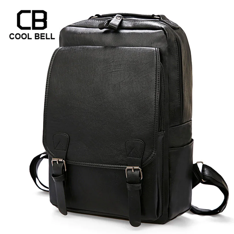 Водонепроницаемый мужской рюкзак из искусственной кожи студенческие школьные