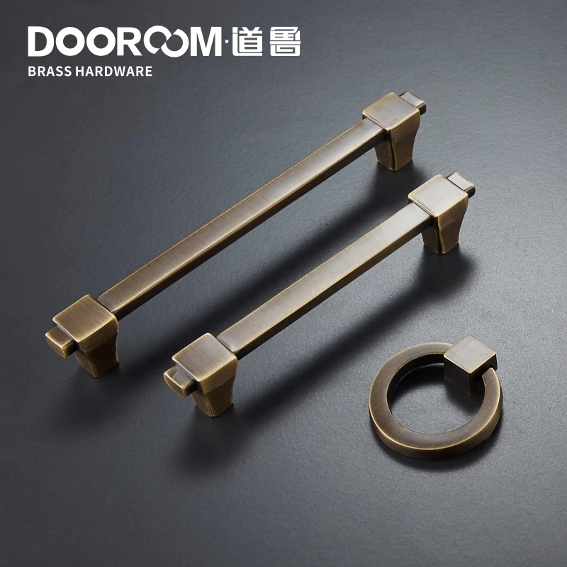 Dooroom латунные ручки современные сельские черные бронзовые тянет шкаф комод шкаф ящик мебель винный бар ручки