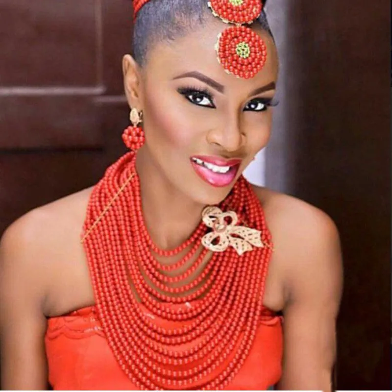 Комплект из колье и серёг с бусинами розовыми | Украшения аксессуары