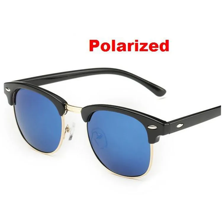 Очки солнцезащитные мужские/женские поляризационные с заклепками в стиле ретро |