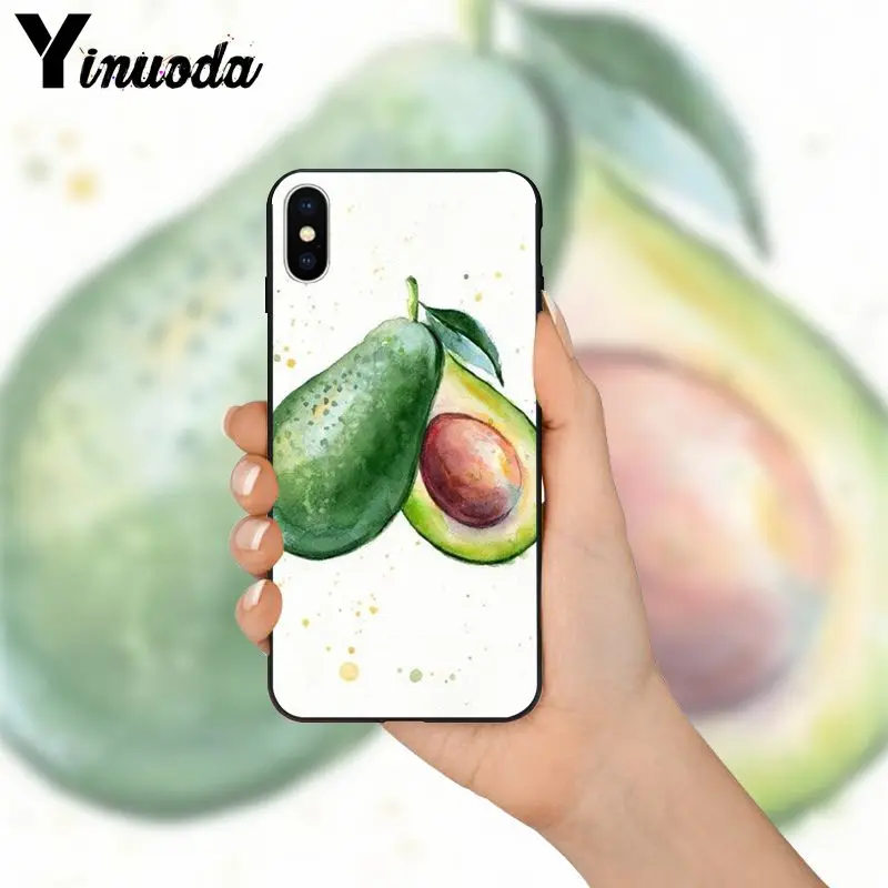 Yinuoda авокадо заказчик высококачественный чехол для телефона Apple iPhone 8 7 6 6S Plus X XS MAX 5