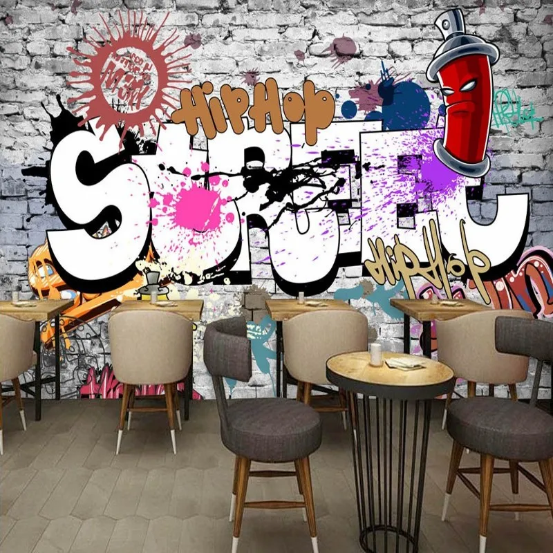 Пользовательские фото обои Европа американский Ретро Улица граффити бар