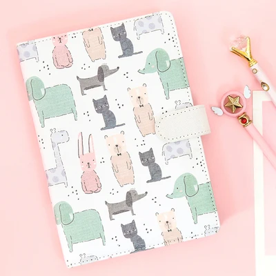 Animals Kawaii Единорог Альпака блокнот мультфильм животных раскраска страницы ручная роспись дневник планировщик Ткань Обложка Блокнот для детей подарок - Цвет: Animals