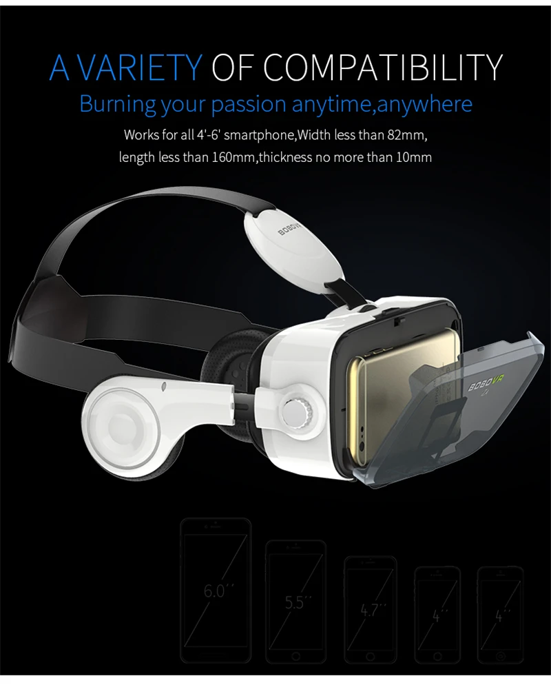 

Original BOBOVR Z4 Leather Virtual Reality VR Glasses Headset 3D Cardboard Helmet Stereo Box BOBO VR for 4-6' Smart Phone