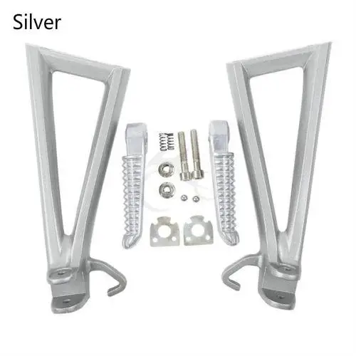 Silver Мотоцикл Задняя подножка подножки Кронштейн наборы для YAMAHA YZF R6 2006 - Цвет: Silver