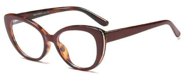 C2 red leopard Модные женские очки для глаз кошки рамка милые очки оправы для оптики ретро очки для работы за компьютером очки прозрачные очки мужские - Цвет оправы: C2 red leopard