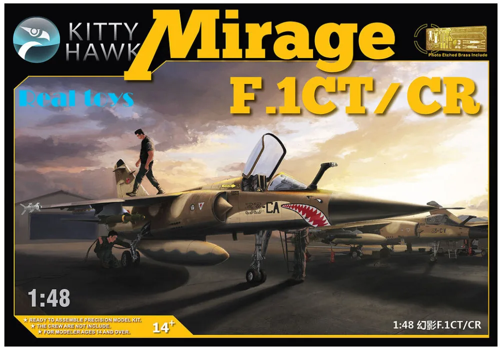 Комплект пластиковых моделей Kitty hawk KH80111 1/48 Mirage F.1CT/CR | Игрушки и хобби