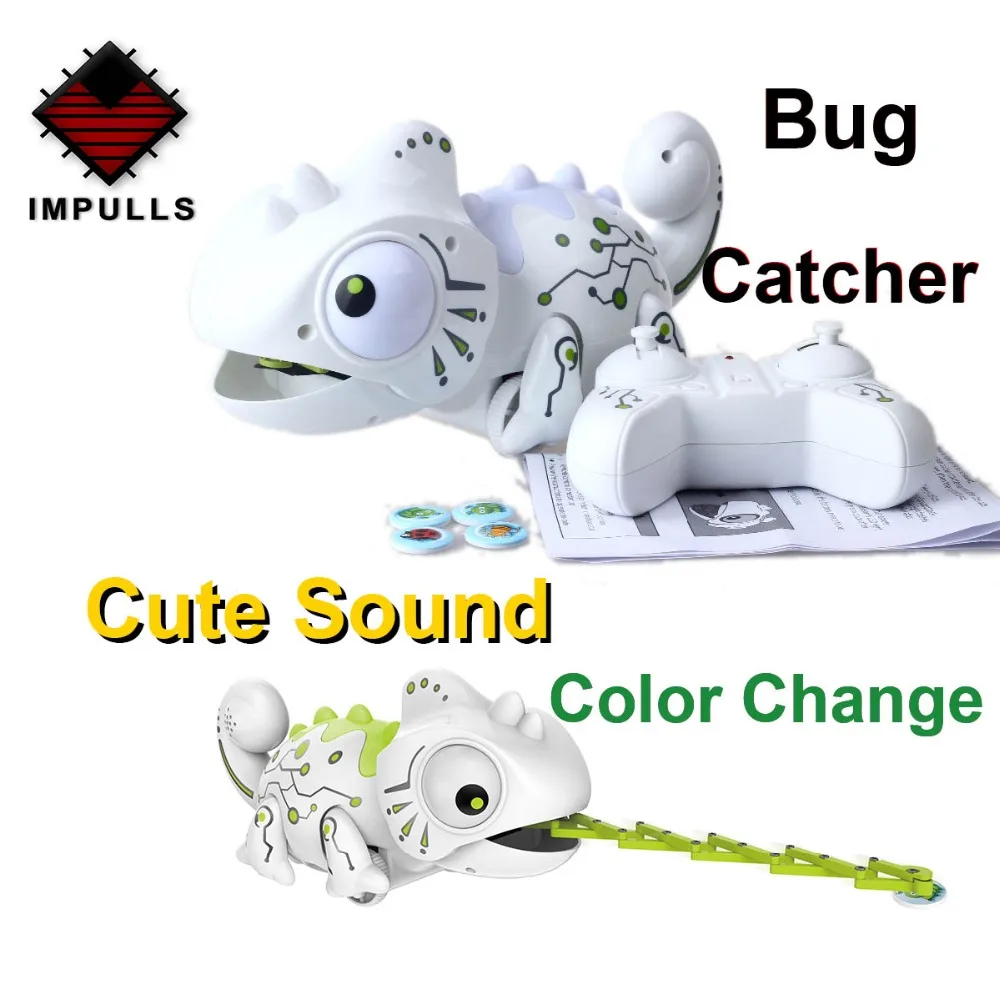 

2.4CHz RC Robot Dinosaur Toys Chameleon Pet Changeable Light Remote Control Electronic Model Animal Intelligent Robot Kit Toys