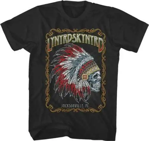 Lynyrd футболка для мужчин Skynyrd индийский Скелет ALABAMA кантри музыка рок группа футболка S-2XL