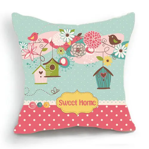 Лес Sweet Home Подушка случаи Цветочная фея наволочки без заполнения 45x45 см площадь