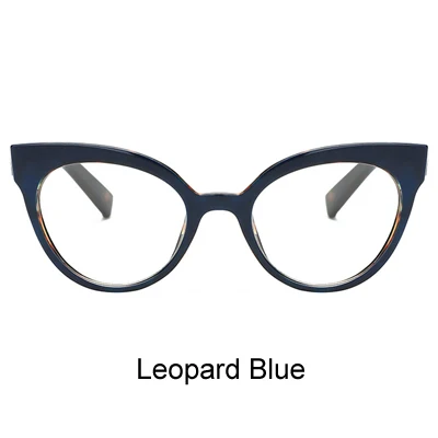 Leopard Blue Ralferty, очки, оправа для женщин, кошачий глаз, очки, прозрачные, по рецепту, очки, оправа, оптический Ретро, очки F92111 - Цвет оправы: Leopard Blue