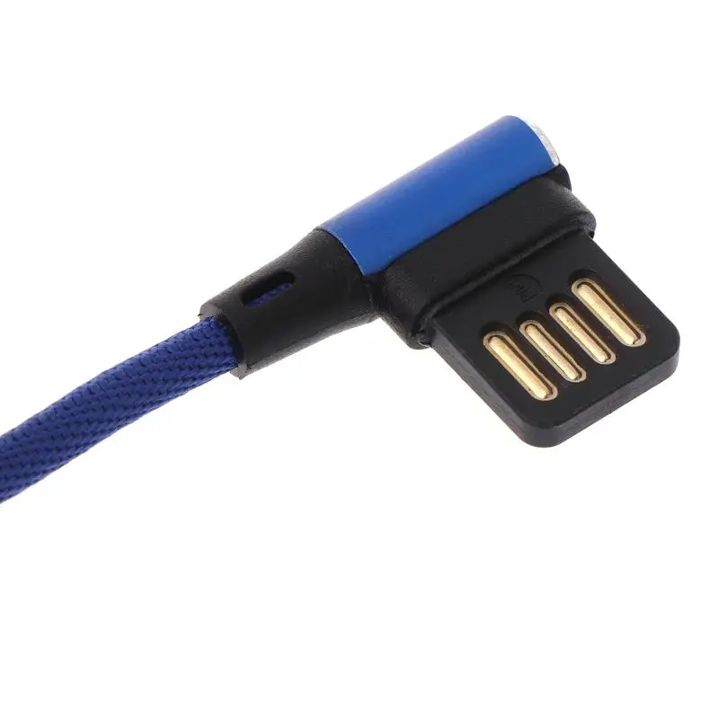 Двойной кабель для передачи данных 90 градусов провод зарядки замена кабеля