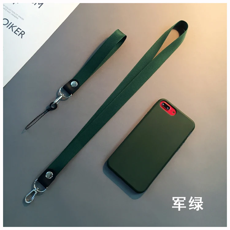 green Силиконовый чехол для телефона из ТПУ для iphone 7plus 6 6s 6plus 7 8 8plus матовый однотонный силиконовый чехол для iphone XS MAX XR с ремешком - Цвет: green