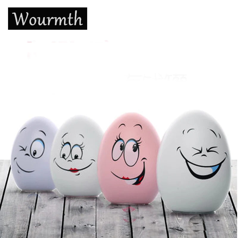 Яркий цвет! Наборы из четырех модных керамических яиц Копилка животное копилка