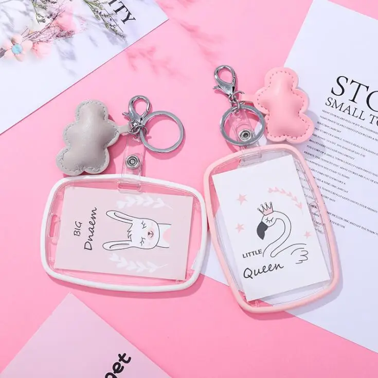 1 шт. Kawaii милый поросенок кредитный банк ID держатель для карт брелок автобусные карты защитный чехол для девочек школьные офисные канцелярские принадлежности