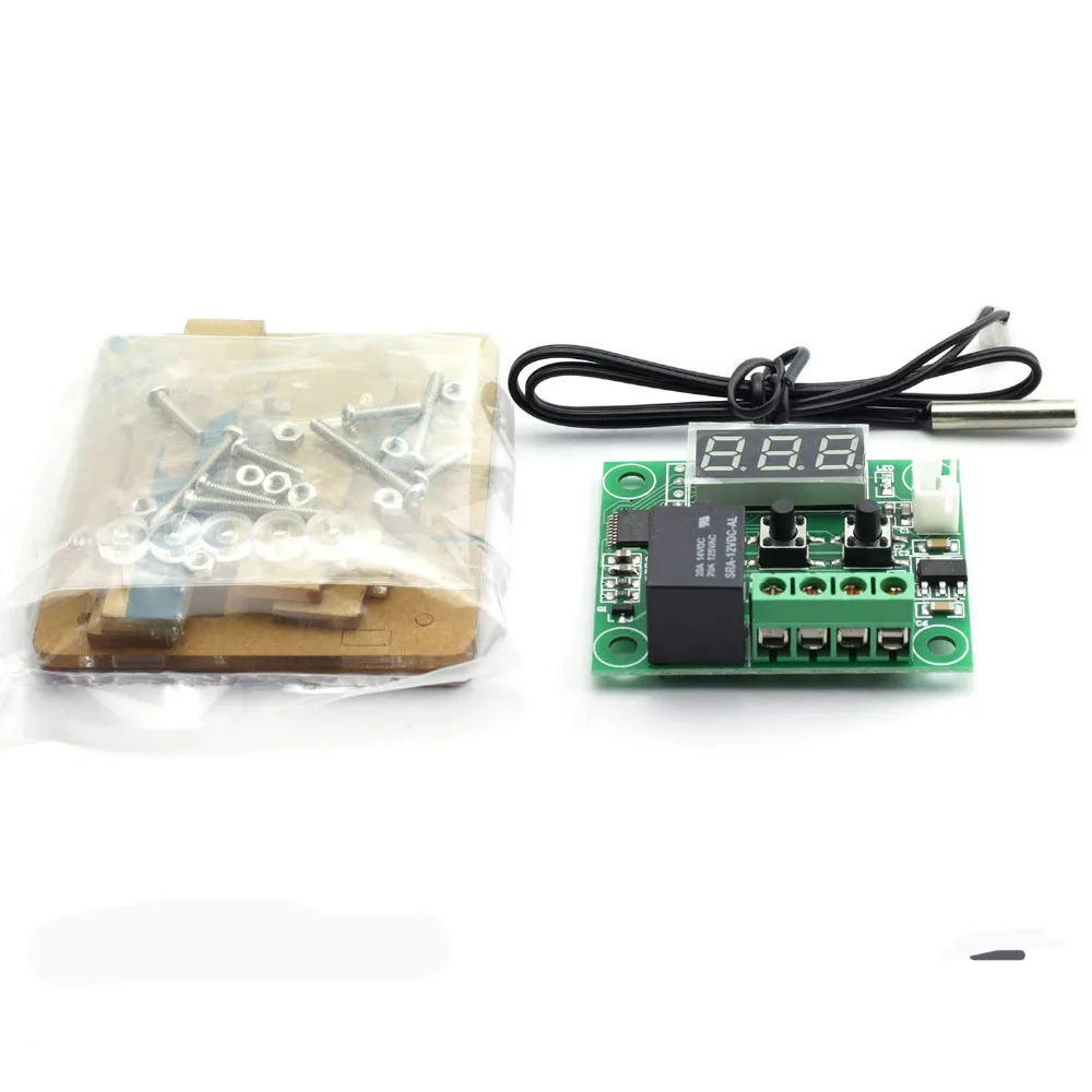 

W1209 Red LED Digital Thermostat Temperature Control Thermometer Thermo Controller Switch Module DC 12V Waterproof with Case Box