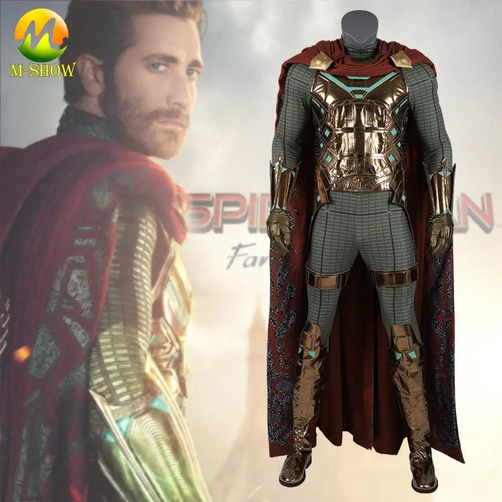 Marvel Человек-паук: вдали от дома Mysterio Косплей Костюм Квентин Бек Косплей Хэллоуин полный набор для взрослых мужчин