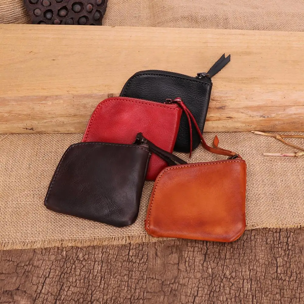 Кошелек JOGUJOS из натуральной кожи унисекс винтажный бумажник на молнии для мужчин