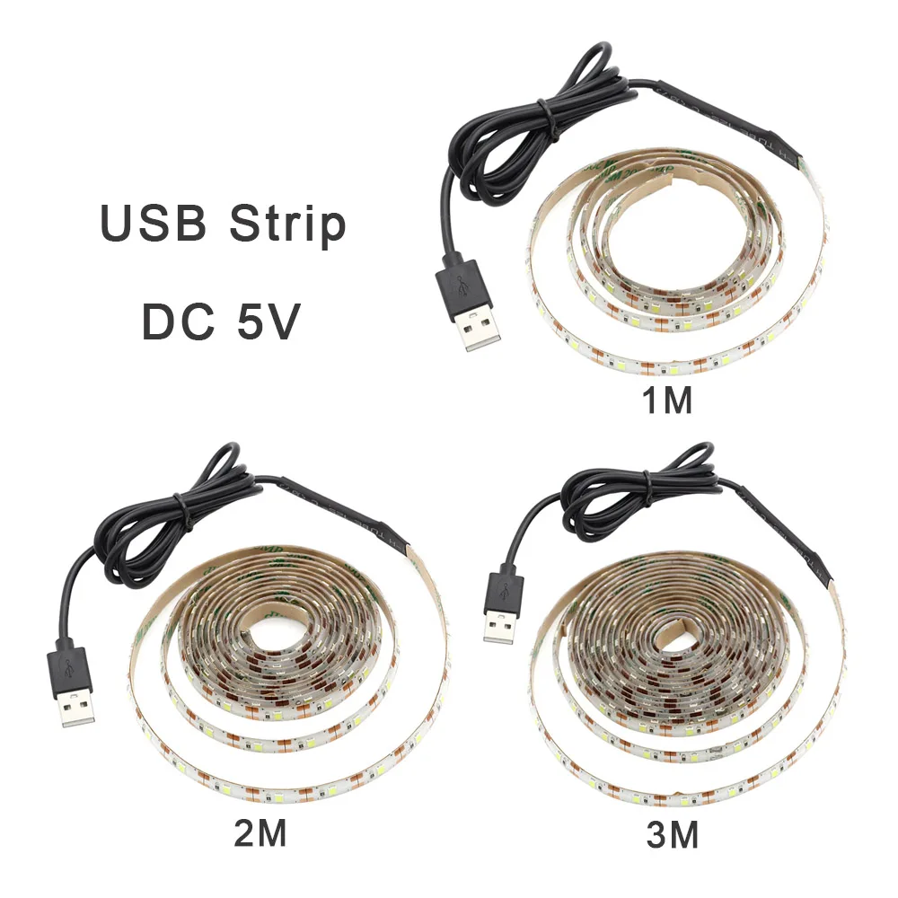 Беспроводная Светодиодная лента с датчиком движения 1 м 2 3 USB ТВ задний светильник