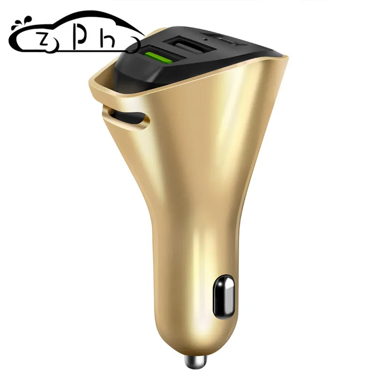QC3.0 двойной зарядное устройство USB мощность 12-24 в прикуриватель Зажигалка на электропитании быстрое автомобильное зарядное устройство мощность 2 порта для iphone samsung huawei