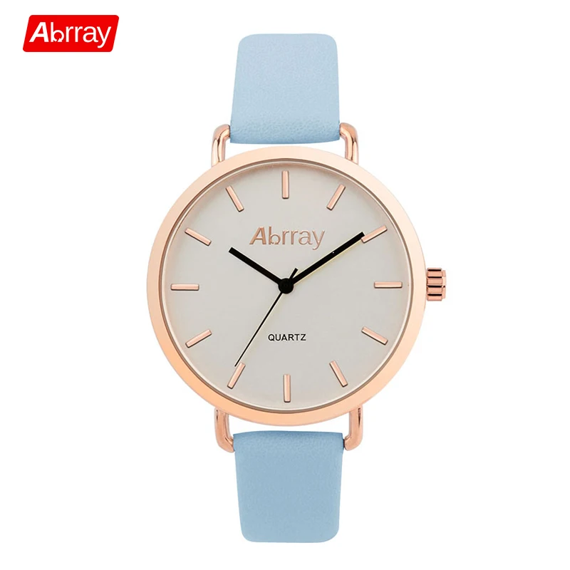 Abrray изысканные женские часы с большим лицом круглой формы Женские кварцевые