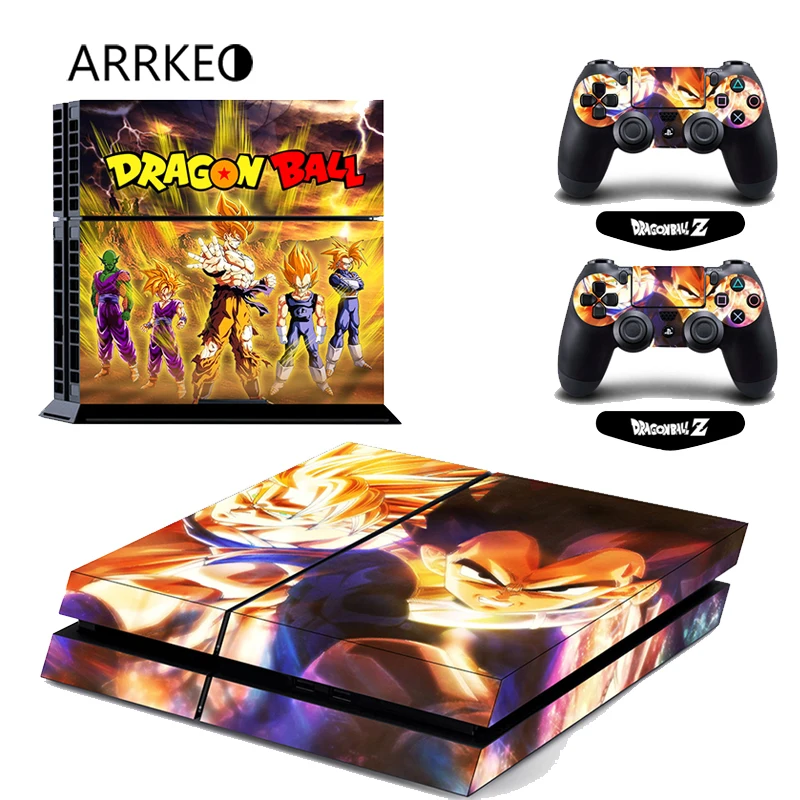 ARRKEO Dragon Ball Супер Saiyan винил Обложка Наклейка PS4 кожи Стикеры для sony Игровые приставки 4 консоли и 2 контроллера аксессуары
