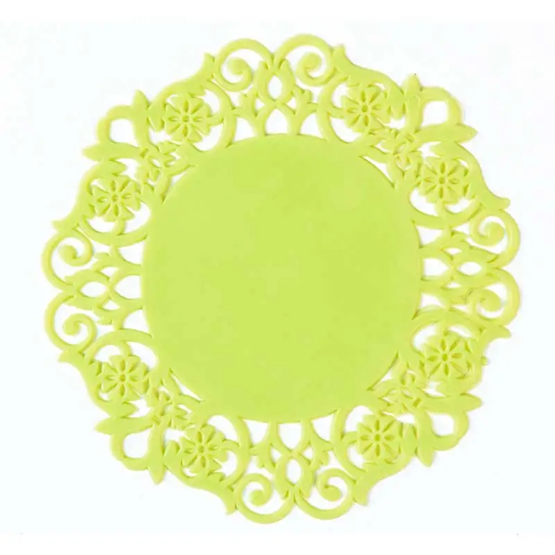 2 шт./лот цветные кружевные цветочные полые силиконовые подставки под кофейный