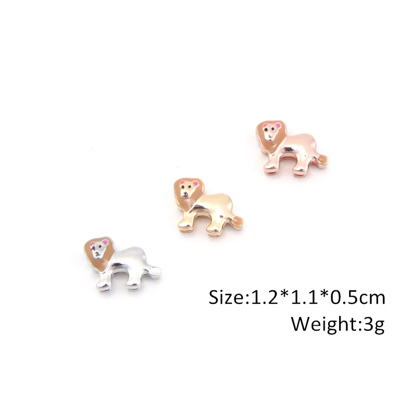 SANSHOOR ювелирные изделия милые капли масло эмаль животные лев Король слайд шармы