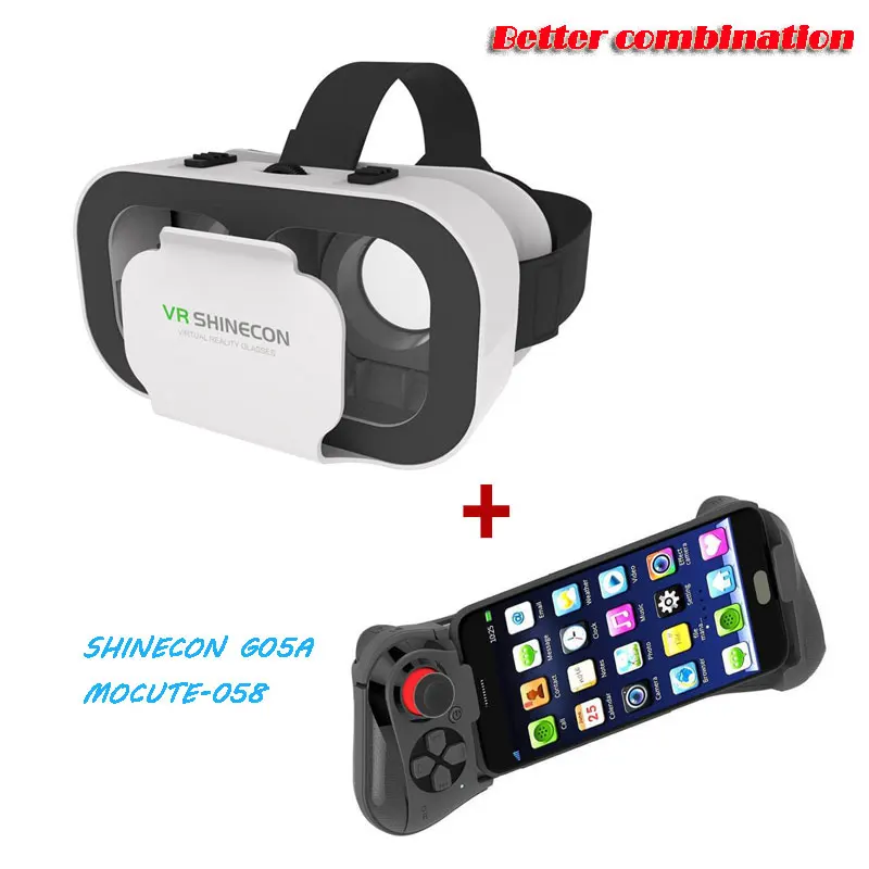 W VR Glasses G05A Mocute 058 беспроводной геймпад Bluetooth V3.0 Android джойстик VR Телескопический контроллер игровой геймпад для телефона PUBG мобильный джойстик - Цвет: W VR Glasses G05A