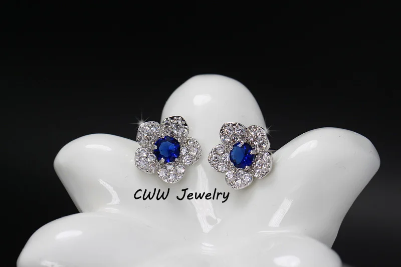 CWWZircons Модный Красный Кристалл Ювелирные изделия Белый Золотой цвет AAA +