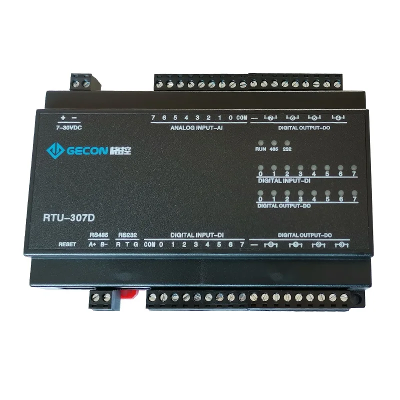 8AI 8DI 8RY RS485 DAQ 8AI 4-20MA 0-10V модуль аналоговых входов, DI DO AO опционально, RS232 RS485 Modbus RTU - Цвет: 8AI 8DI 8RY