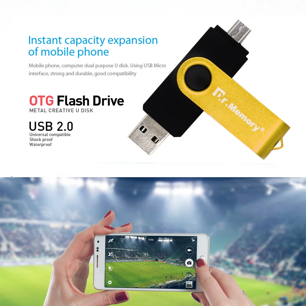 64 Гб OTG USB флэш-накопители для Android мобильных телефонов планшеты 32 Гб красочные металлические флешки персонализированные OTG внешняя карта памяти