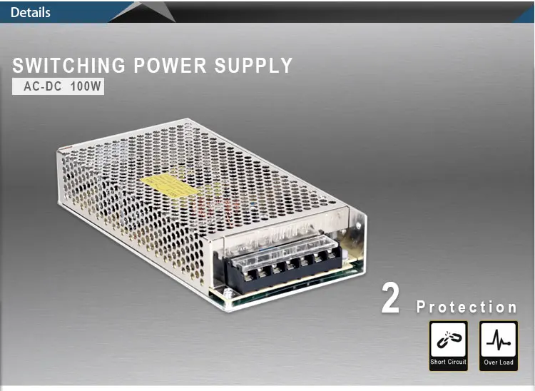 S-100-12 трансформатор 100w 12v 8.3a блоки питания 220v переменного тока в постоянный, работающего на постоянном токе 12 В led Импульсный источник питания светодиодного табло