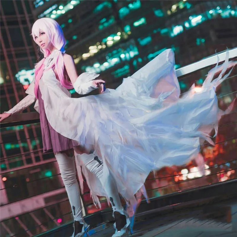 Аниме! Guilty Crown Egoist ALTER EGO Yuzuriha Inori unyeding Hero Utahime chelly белое платье костюм для косплея