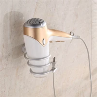 wall mounted hair dryer holder space aluminum bathroom washingroom shelf storage hairdryer holder for hairdryer
