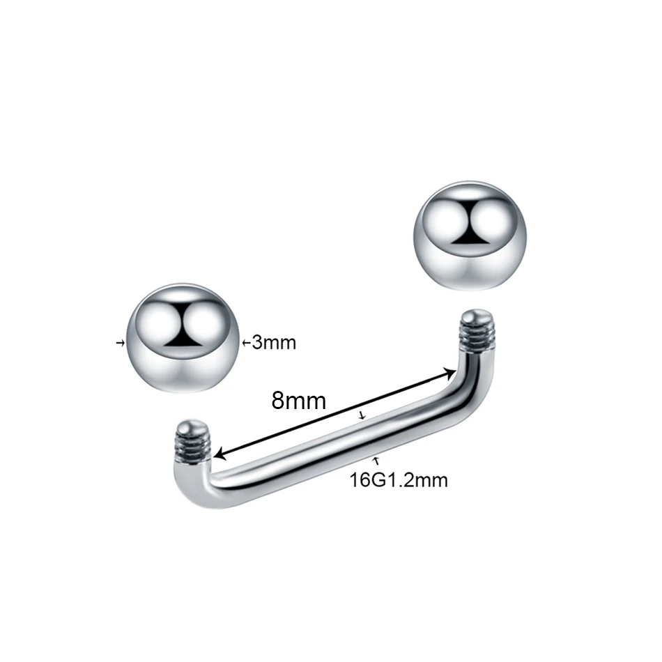 A 1.2X8X3X3mm 1 шт. G23 титановый микро кожный пирсинг кристалл якорь для вшивания в кожу украшения для пирсинга внутренняя и внешняя кожа Diver с покрытием для пирсинга - Окраска металла: A 1.2X8X3X3mm