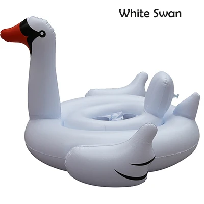 White Swan Фламинго Единорог форма детские надувной для бассейна детское сиденье Лето воды забавная игрушка Дети Laps плавательный кольцо от 0 до 4 лет - Цвет: White Swan