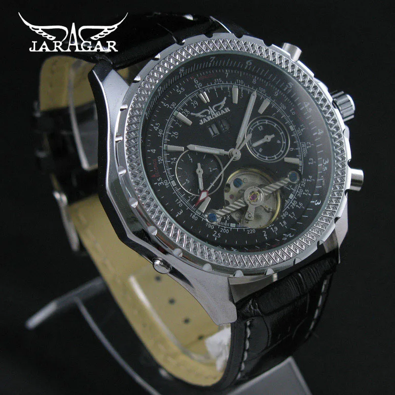 Jaragar 2017 модные дизайнерские классические мужские часы с отображением месяца и