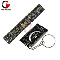 4cm 15cm multifunction pcb ruler measuring tool resistor capacitor chip ic smd package unit for electronic engineer keychain