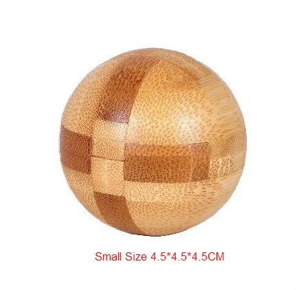 Маленький размер Bamboo Kong Ming Lock игрушки Классический IQ 3D деревянные переплетения заусенцев головоломки головоломка игра игрушка для взрослых детей