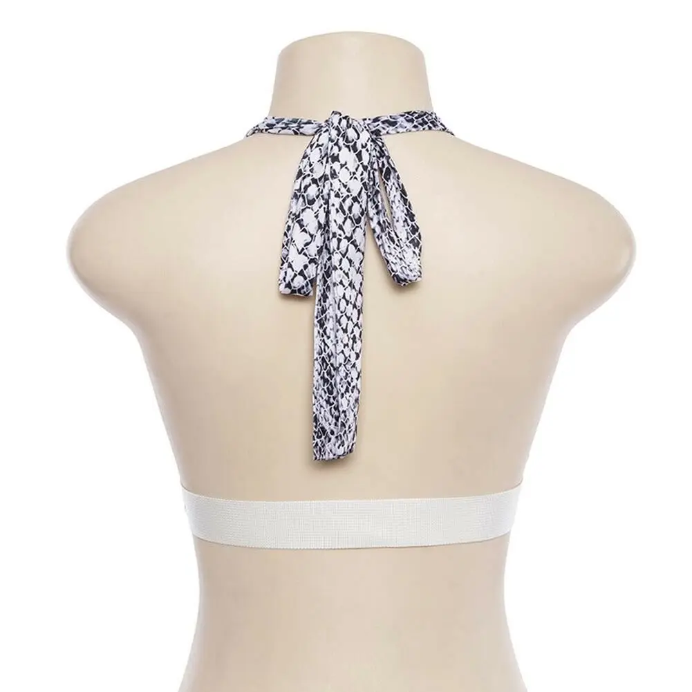 

Hot Women Snake Print Casual Solid Ladies Front Buckle Bralette Bra Bustier Crop Top Unpadded Tank Camisole One Size 3 Colors