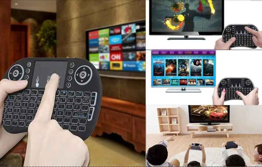 I8 Мини Беспроводная клавиатура с тачпадом Английский Французский Итальянский