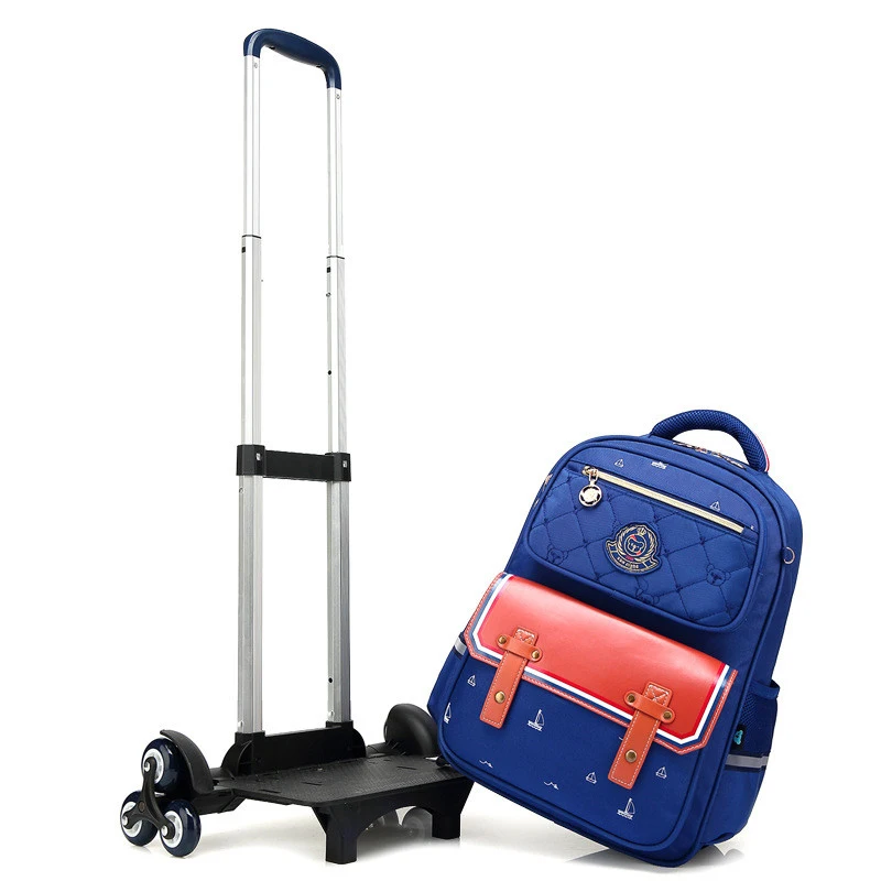 Модные съемные детские школьные сумки с 6 колесами Детские Водонепроницаемые