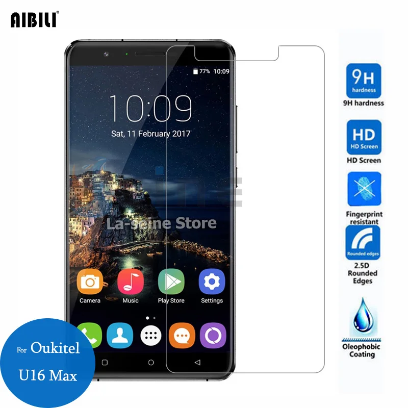 Для Oukitel U16 Макс закаленное Стекло Экран Protector 0 26 мм 9h 2 5D защитной пленкой на U 16 Max 6