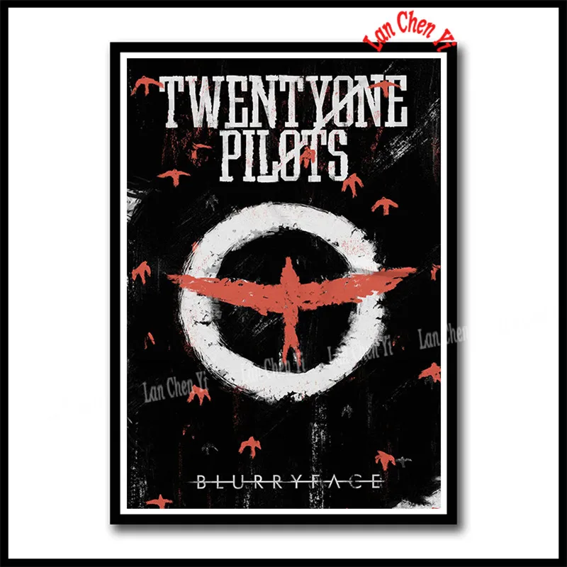 Армейский зеленый Twenty One Pilots рок-музыка с покрытием бумажные плакаты настенные художественные картины для гостиной домашний декор 42*30 см - Цвет: Армейский зеленый