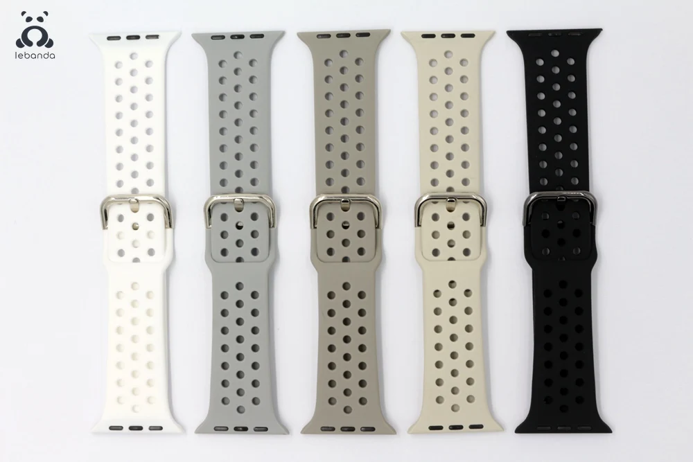 Lebanda спортивный ремешок для наручных часов Apple Watch 5/4/3/2/1 ремешок для наручных часов iWatch, силиконовой лентой из мягкой дышащей ткани Замена 38/42/40/44 мм