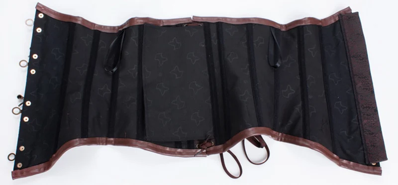 Новый коричневый женский корсет под грудью обтягивающие корсеты на завязках для