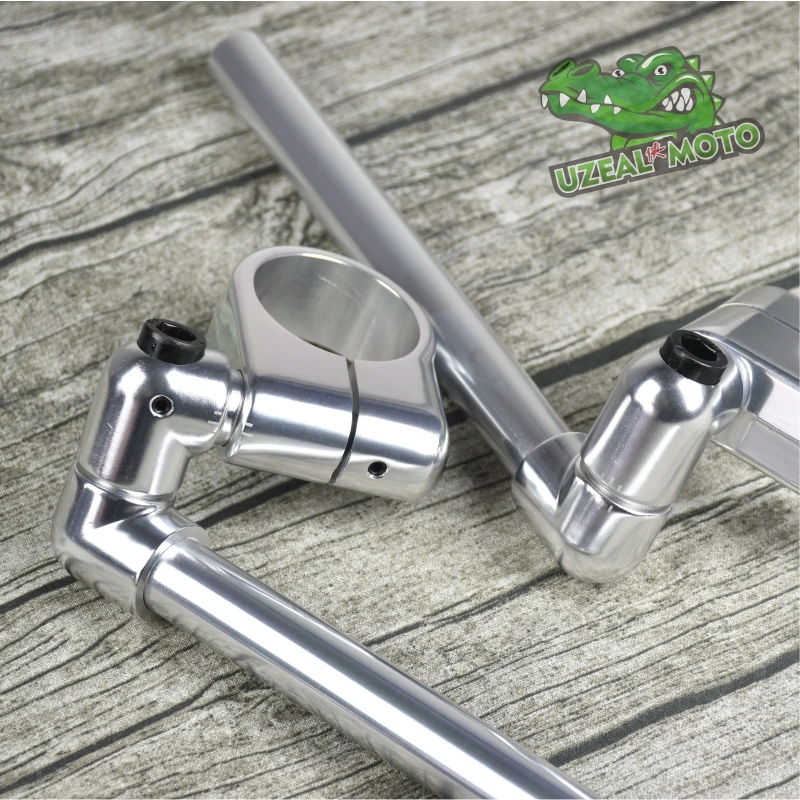 

41mm polishing retro motorcycle universal adjustment aluminum alloy detached handlebar split Cafe Racer clip on handlebar 22mm